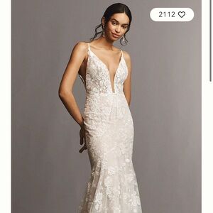 Anthropologie BHLDN Rish Azalea Cream Lace Wedding Dress